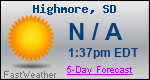 Weather Forecast for Highmore, SD