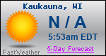 Weather Forecast for Kaukauna, WI