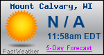 Weather Forecast for Mount Calvary, WI