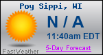 Weather Forecast for Poy Sippi, WI