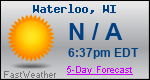 Weather Forecast for Waterloo, WI