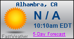 Weather Forecast for Alhambra, CA