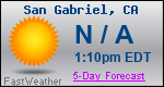 Weather Forecast for San Gabriel, CA