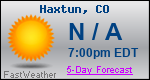 Weather Forecast for Haxtun, CO