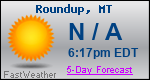 Weather Forecast for Roundup, MT