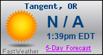 Weather Forecast for Tangent, OR