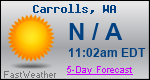 Weather Forecast for Carrolls, WA