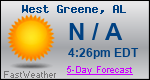 Weather Forecast for West Greene, AL