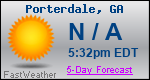 Weather Forecast for Porterdale, GA