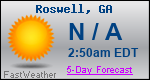 Weather Forecast for Roswell, GA