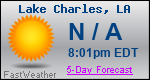 Weather Forecast for Lake Charles, LA