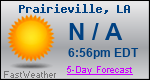 Weather Forecast for Prairieville, LA