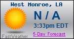 Weather Forecast for West Monroe, LA