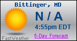 Weather Forecast for Bittinger, MD