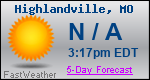 Weather Forecast for Highlandville, MO