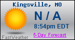 Weather Forecast for Kingsville, MO