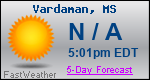 Weather Forecast for Vardaman, MS