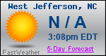 Weather Forecast for West Jefferson, NC
