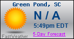 Weather Forecast for Green Pond, SC
