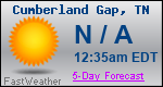 Weather Forecast for Cumberland Gap, TN