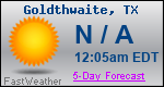 Weather Forecast for Goldthwaite, TX