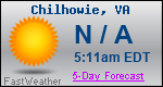 Weather Forecast for Chilhowie, VA