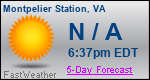 Weather Forecast for Montpelier Station, VA