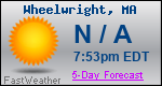 Weather Forecast for Wheelwright, MA