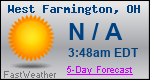 Weather Forecast for West Farmington, OH