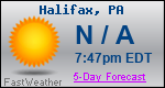 Weather Forecast for Halifax, PA