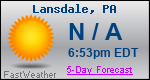 Weather Forecast for Lansdale, PA
