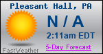 Weather Forecast for Pleasant Hall, PA