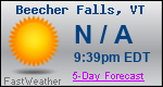 Weather Forecast for Beecher Falls, VT