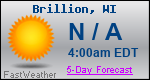 Weather Forecast for Brillion, WI