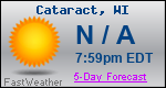 Weather Forecast for Cataract, WI