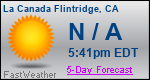 Weather Forecast for La CaÃ±ada Flintridge, CA