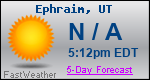 Weather Forecast for Ephraim, UT