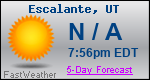 Weather Forecast for Escalante, UT