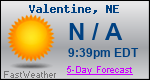 Weather Forecast for Valentine, NE