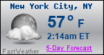 Weather Forecast for New York, NY