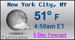Weather Forecast for New York, NY