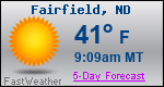 Weather Forecast for Fairfield, ND