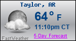 Weather Forecast for Taylor, AR