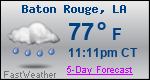 Weather Forecast for Baton Rouge, LA