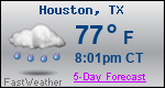 Weather Forecast for Houston, TX
