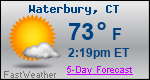 Weather Forecast for Waterbury, CT
