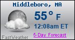 Weather Forecast for Middleboro, MA