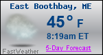 Weather Forecast for East Boothbay, ME