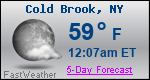 Weather Forecast for Cold Brook, NY