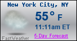 Weather Forecast for New York, NY